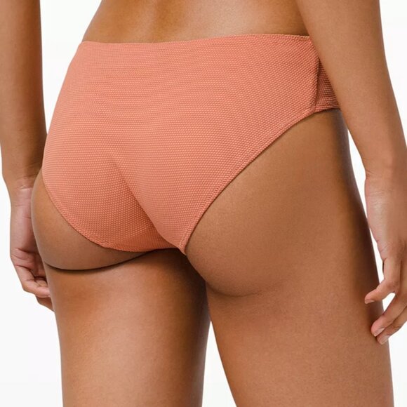 NWOT LULULEMON Waterside Honeycomb Swim Bikini - 10 - Nude Pink - Picture 5 of 6